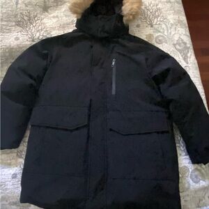 Zara Kids Long Feather Down Water Repellent Puffer Coat